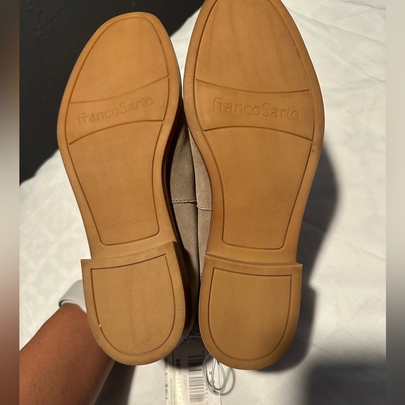 Franco Sarto Taupe Suede Loafers - Picture 6 of 6